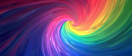 Rainbow Swirl Abstract Colorful Background