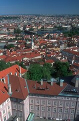Obraz premium Aerial View Of Prague, Czech Republic