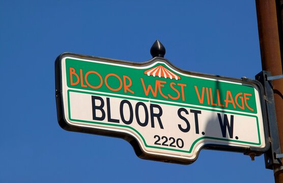 Bloor St West Toronto Canada Street Sign