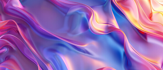 Obraz premium Iridescent Waves of Color