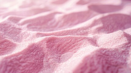 Pink sand texture on a beach with hints of seaweed. Beautiful natural coastal scene.
