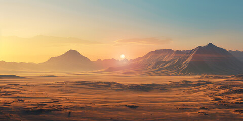 sunset over the mountains