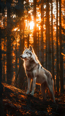 wolf in the woods
