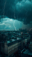 lightning in the city