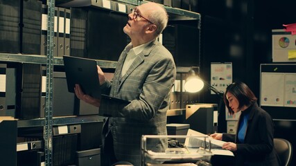 Private investigator searching for files based on case names in archive, looking for legal...