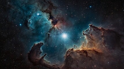 Fototapeta premium Space, galaxy, universe with nebula and star