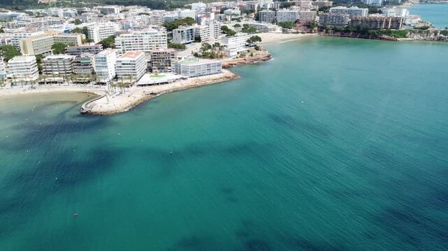 Stunning aerial view of Salou Beach, Costa Dorada, Spain