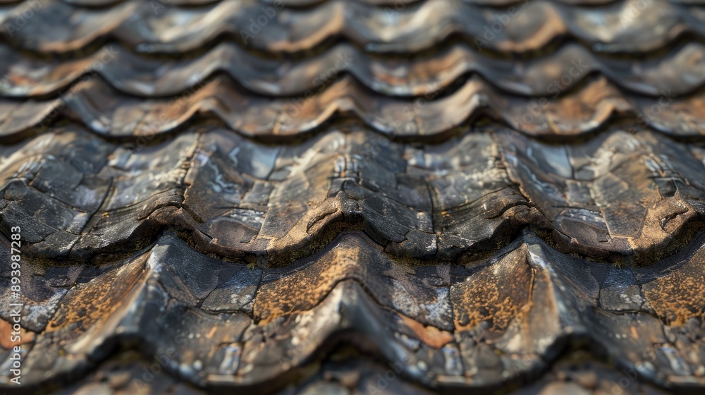 Sticker textured roofing tiles for designers