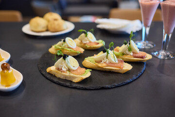 Enjoy an Elegant Brunch featuring a delectable assortment of Sandwiches and Desserts