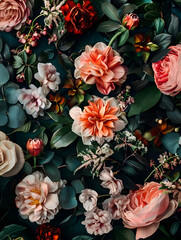 Pink and red flowers