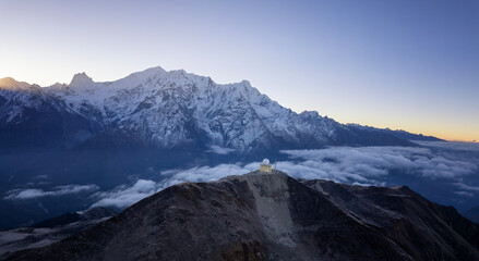 the Langtang Lirung mountain in Jilong in tibet