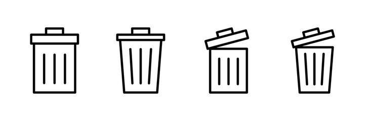 Trash icon vector isolated on white background. trash can icon. Delete icon vector