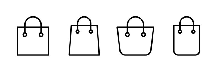 Shopping bag icon vector isolated on white background. Shopping bag vector icon. Basket icon