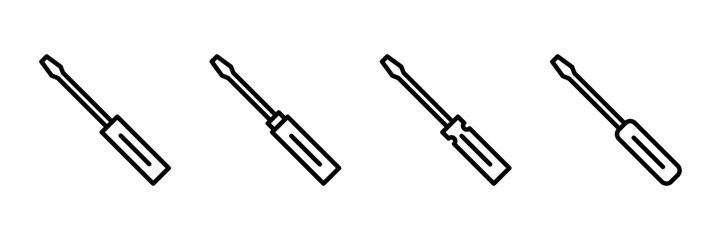 Screwdriver icon vector isolated on white background. Screwdriver vector icon