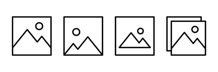 Picture icon vector isolated on white background. Picture vector icon. photo gallery icon vector