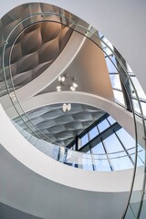spiral staircase in modern building design