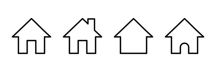 Home icon vector isolated on white background. House vector icon. Address