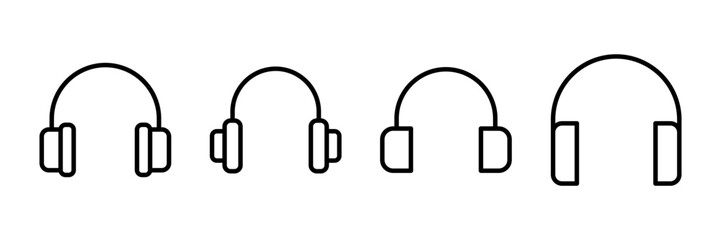 Headphone icon vector isolated on white background. Headphone vector icon. Call us