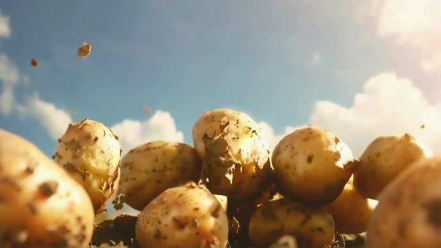 空から落ちてくるジャガイモ