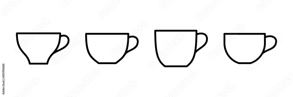 Wall mural coffee cup icon vector isolated on white background. Coffee cup icon. Coffee vector icon. Tea