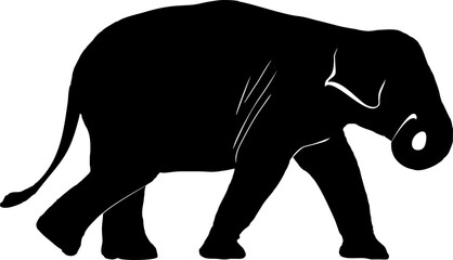 elephant silhouette illustration background