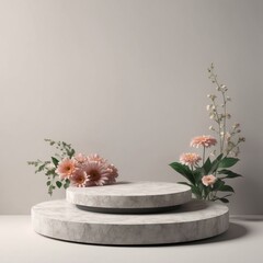 podium for product showcase Beautiful elegant copy space presentation