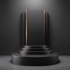 podium for product showcase Beautiful elegant copy space presentation