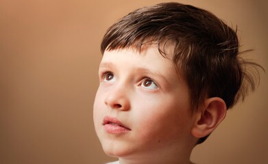 Young Boy Looking Off