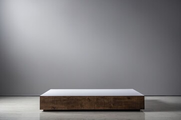 podium for product showcase Beautiful elegant frame for copy space Minimal abstract cosmetic background presentation luxury interior empty room with wooden floor