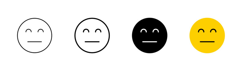 smile icon set. smile emoticon icon. feedback