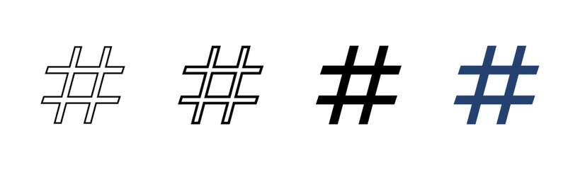 Obraz premium Hashtag icon set. hashtag symbol