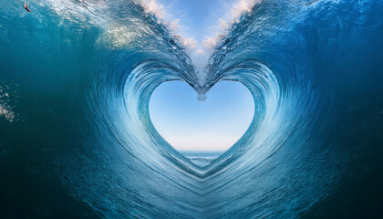 Big waves in the shape of a heart