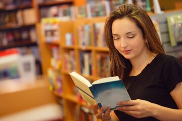 Student Reading In Library