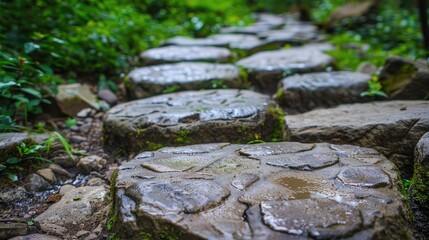 Naklejka premium Path made of stones