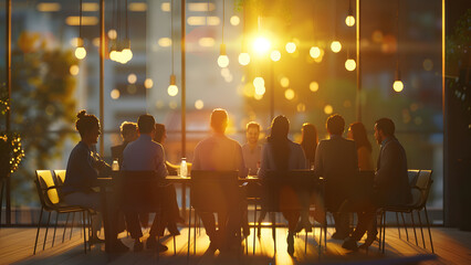  realistic high-resolution photo of meeting, with detailed background