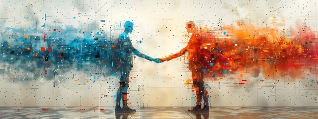 Design art concept abstract contemporary modern background business graphic idea. Work concept art design retro office poster icon hand team success digital ad artwork visual technology research job.	