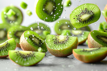 Kiwi with half slices