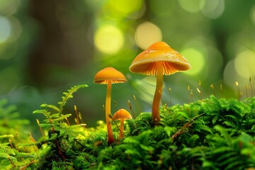 mushrooms in the forest