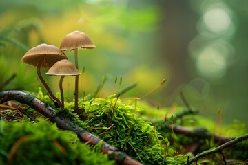 mushrooms in the forest