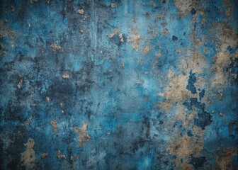 Fototapeta premium Rough, toned concrete surface with a painted, aged paper-like texture in dark blue and black hues, perfect for a distressed, vintage-inspired design background.