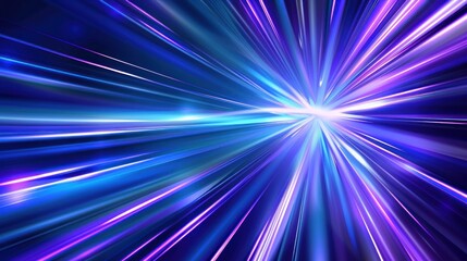 Abstract Blue and Purple Light Speed Lines