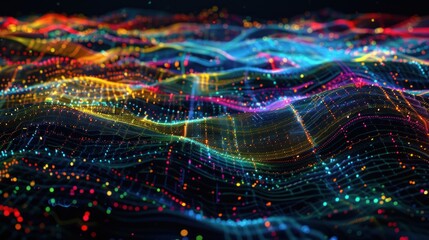 Obraz premium Abstract Colorful Digital Landscape