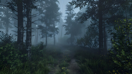 Obraz premium realistic high-resolution photo of forest, with detailed background