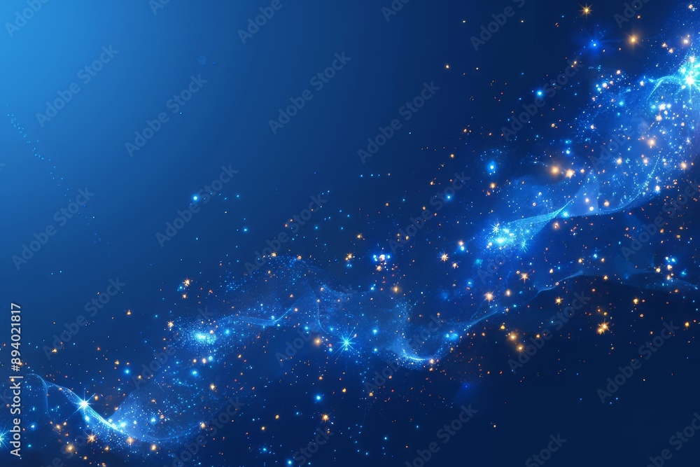 Poster colorful blue gradient fluid flow smoke in mesh colorful ink, abstract galaxy background with the co