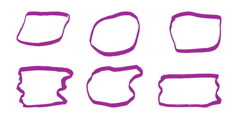 Text frames hand drawn style doodle decorative. For labels and tags on containers. Vector illustration set.