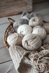 White, beige and brown knitwear dresses the table with rustic elegance. Knitted comfort in neutral tones in a universe of texture and warmth.