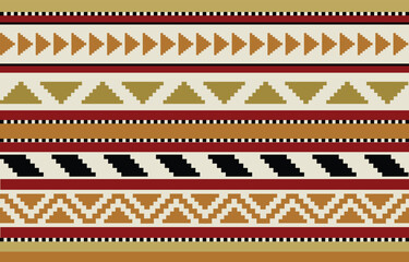 Ethnic tribal Aztec colorful background. Seamless tribal pattern, folk embroidery, tradition geometric Aztec ornament.  design for fabric, textile, print, rug, paper