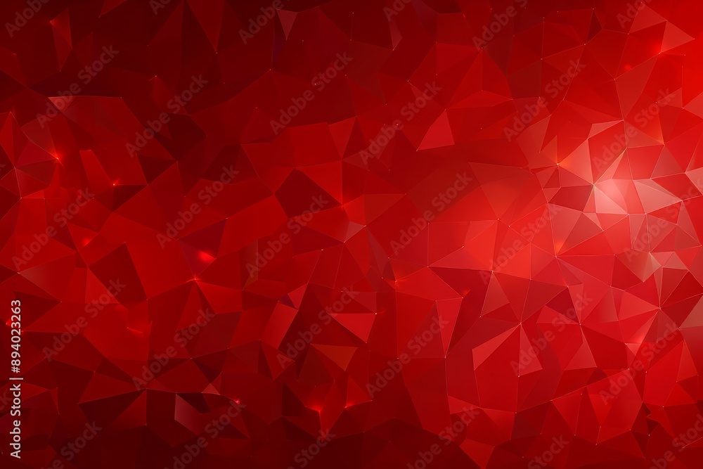 Poster red gradient technology triangular abstract background, abstract polygonal pattern, concept of busin