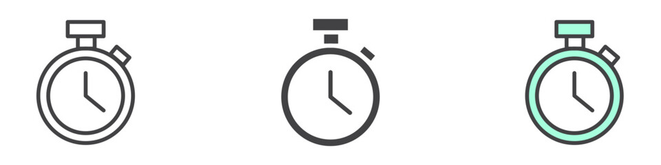 Stopwatch icon vector icon mark set symbol for web application