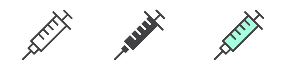 Syringe icon vector icon mark set symbol for web application